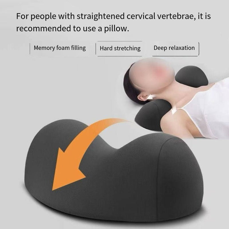 Black Cervical Support Pillow For Neck Pain Relief And Sleep - Image 2