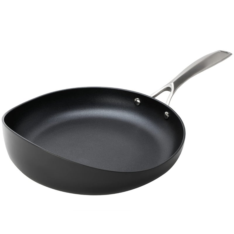 Rad USA 10 Radical Pan Nonstick Frying  Saute Pan Skillet With Stainless Steel Handle for Gas Induction Electric Cooktops HardAnodized Dishwasher Safe Oven safe SGS  NSF Certified PFOAfree