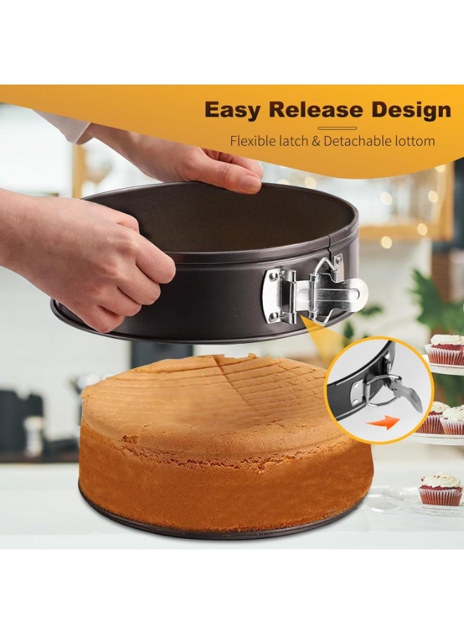 مجموعة قوالب الكيك ذات القاعدة المتحركة، قوالب الكيك بـ 6 أحجام مختلفة (7، 8، 9، 10، 11، 12 بوصة)، قوالب الكيك للخبز - Image 5