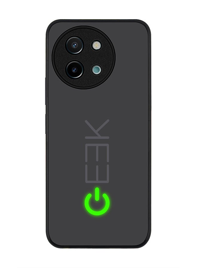 Stylizedd حافظة سوداء متينة لهاتف Vivo Y38 / Vivo Y58 / Vivo Y200i / Vivo T3x، حافظة مرنة رفيعة مضادة للصدمات TPU جل - Geek ON - Image 1