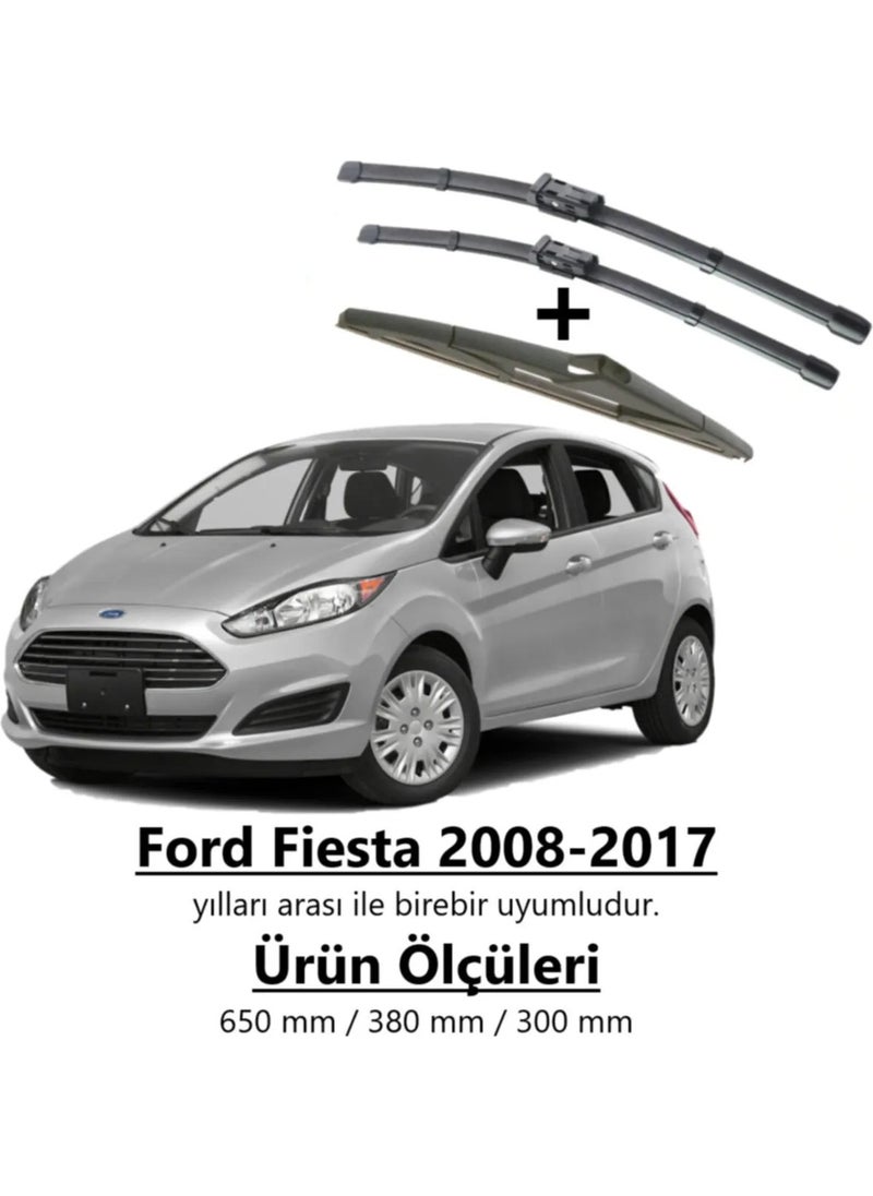 Inwells Ford Fiesta Front+Rear Banana Wiper Set (2008-2017) 