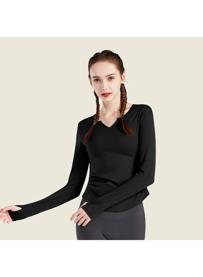 Fandimu Yoga T-shirt For Women, Sports Top, Slim-fit Long-sleeve T-shirt, Professional Running Pilates Cycling Fitness Wear - Image 5