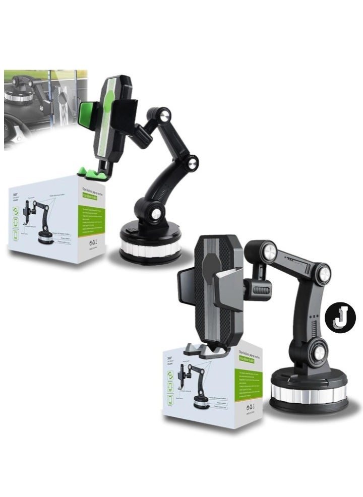 JAJEEK "New Phone Mount for Car Center Console Stack – 2-Pack Super Adsorption Suction Cup Universal Phone Holder for Dashboard & Console" - Image 1