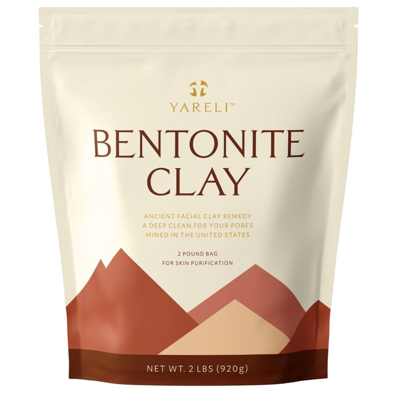 Bentonite Clay Powder Facial Mask  Cleansing Bath Pure Indian Clay 2lb 32oz