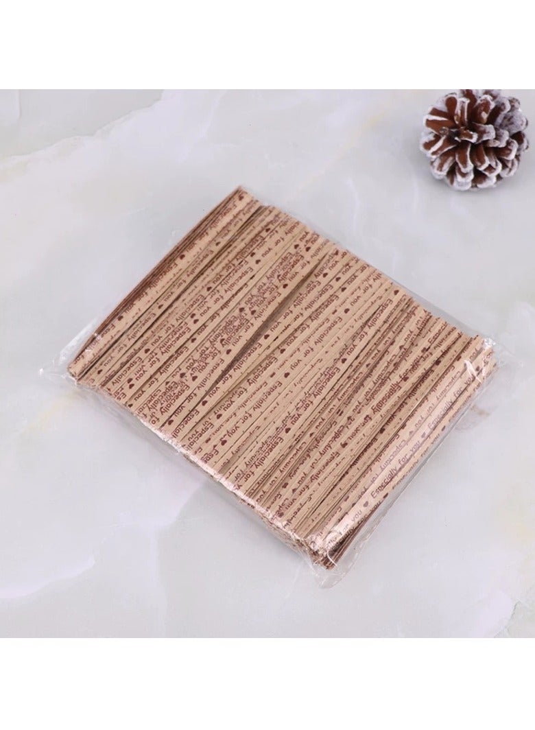 Kraft paper Twist Ties, 700 Pcs Brown Foil Bread Bag Seals Twist Ties, 10cm Reusable wire Twist Ties for Bread, Lollipop, Coffee Bags, Airtight Snack Closure. Perfect for Gift Bags, Party Favors, Wrapping Bags, Cellophane Treat Bags, Bread & Candy Bags, Craft Project Sealing - Image 3