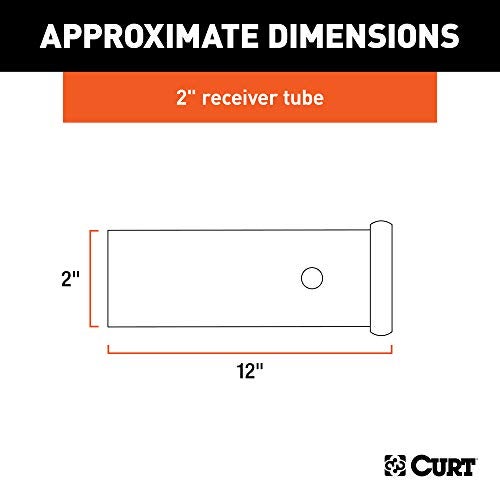 CURT 49120 2-Inch x 12-Inch Weld-On Raw Steel Trailer Hitch Receiver Tube - Image 2