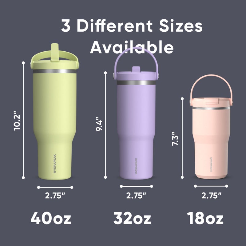 Hydrapeak Nomad 40 oz Tumbler with Handle and Straw Lid, Leakproof, Double Insulated, 40oz Cup Stainless Steel (Navy) - Image 5