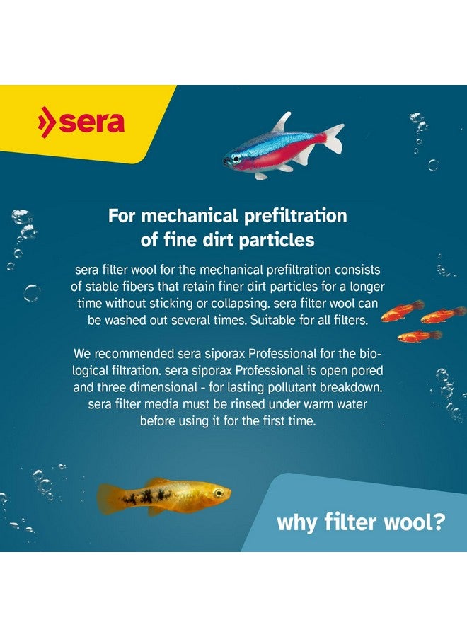 سيرا فلتر صوف سيرا | فلتر ميكانيكي مسبق لتحسين صفاء مياه حوض السمك | قابل لإعادة الاستخدام وصديق للبيئة | متوافق مع جميع المرشحات | مناسب لأحواض المياه العذبة والمالحة | سهل الصيانة | عالي السعة - Image 4