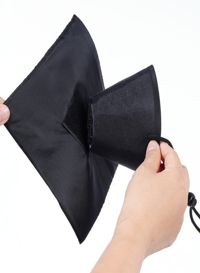 SUMERSHA Pet Graduation Caps Small Dogs Black Graduation Hats with Tassel Pet Graduation Costume for Puppy Dogs Cats Party Outfits Accessories (Yellow Tassel) - Image 4