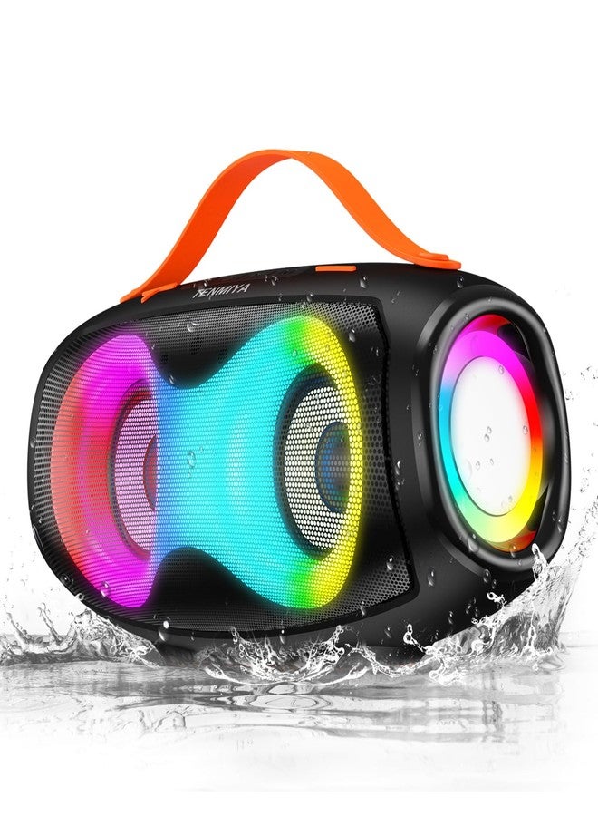 Portable Bluetooth Speaker,IPX5 Waterproof Wireless Speaker with Dynamic Lights,TWS Pairing to 40W Stereo Sound,Bluetooth 5.0,20H Playtime, Outdoor/Home Small Speakers as Gifts for Kids Teens or Women