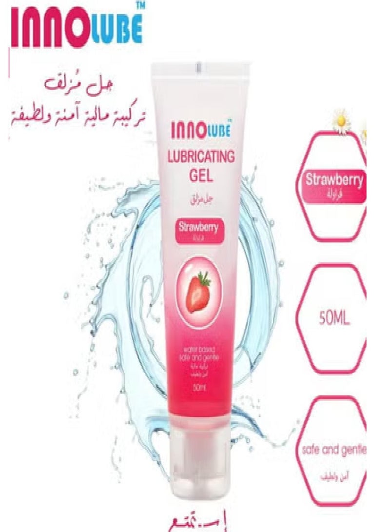 اينو لوب قطعتين من جل مزلق بالفراولة تركيبة مائية آمن ولطيف 50X2 مل - Image 4