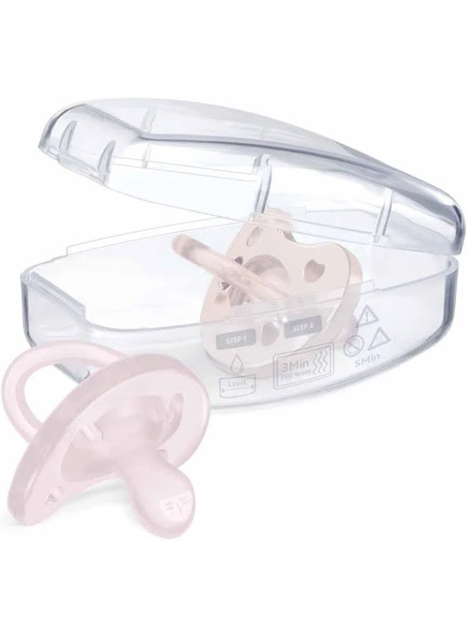Chicco PhysioForma Soft Silicone Pacifier 2-6m Pink x2 - Image 2