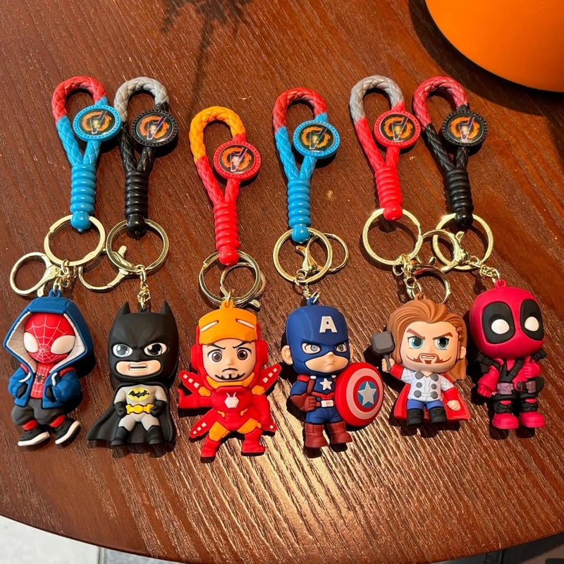 FowWelt Cartoon Characters Keychain for Girls Boys, Cute Silicon Keychains Accessories Keyring Key Purse Backpack Car Charms for Kids Gifts - Image 4