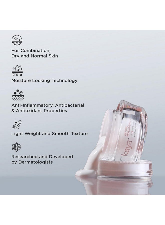 كايا كريم مرطب خفيف الوزن للاستخدام اليومي من Clinic Anytime، غني بزبدة الشيا، يدوم 24 ساعة، لجميع أنواع البشرة (50 مل) - Image 4