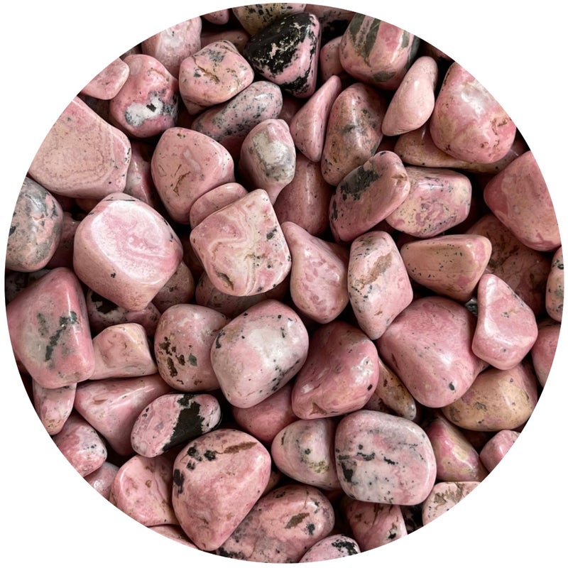 GAF TREASURES 12 LB Rhodonite Tumbled Stones Polished Rhodonite Gemstone Rhodonite Healing Crystals Rhodonite