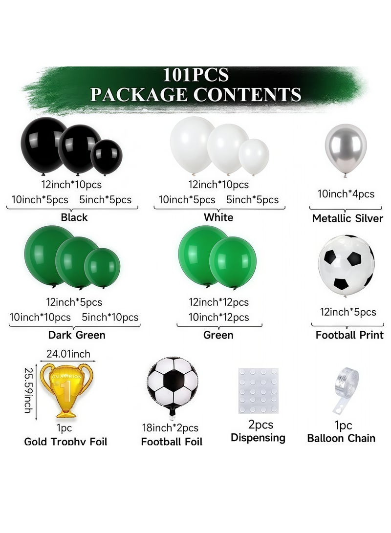 101-piece football balloon set, football trophy balloon set, birthday party decoration balloons, special event party decorations, bachelorette party backdrop decorations, party decorations, can be used indoors or outdoors (balloon pump included) - Image 2