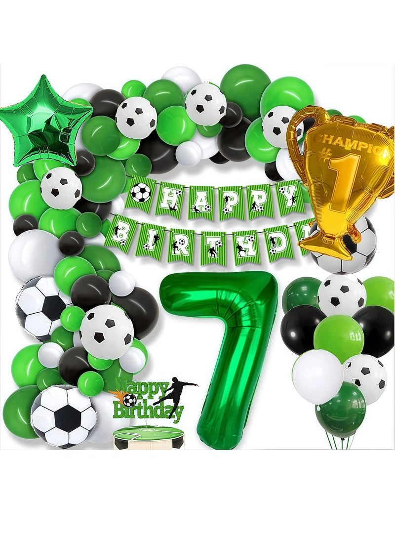 101-piece football balloon set, football trophy balloon set, birthday party decoration balloons, special event party decorations, bachelorette party backdrop decorations, party decorations, can be used indoors or outdoors (balloon pump included) - Image 1