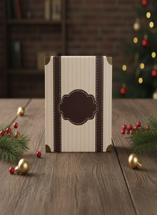 Intactmedia Vintage Suitcase Style Cookie & Pastry Gift Boxes (10.2x10.2x3.8cm) - Small Kraft Paper Bakery Boxes for Brownies, Treats & Party Favors Pack of 10 - Image 4