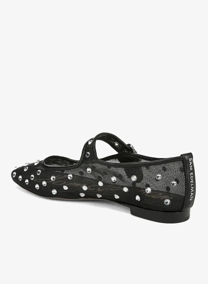 Sam Edelman BLACK Michaela Shine Mary Jane Flat for Women | Best Price UAE
