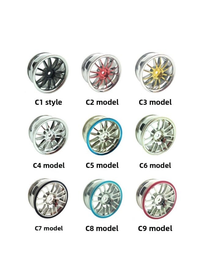 Generic - 1/10 Flat Running Motor Car/racing Car/oil Car/tram/HSP 94123/94122 Applicable Racing Tire-Color:With C Hub, Note The Style - Image 1