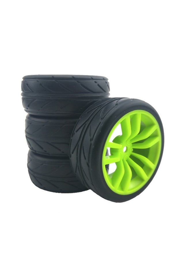 Generic - 1/10 Flat Running Motor Car/racing Car/oil Car/tram/HSP 94123/94122 Applicable Racing Tire-Color:With C Hub, Note The Style - Image 1