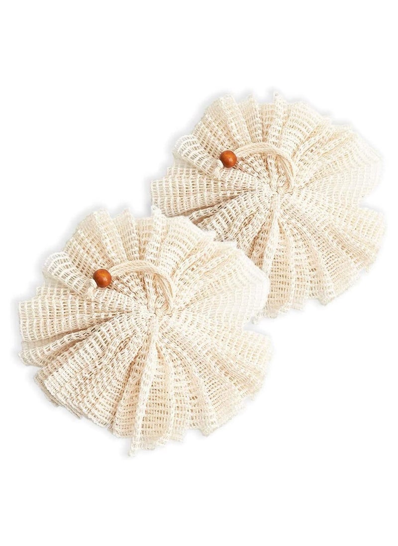 NIBEMINENT Loofah Bath Sponges, XL Large Mesh Pouf Shower Ball, Sponge, Body Scrubber, Sponge- Full Lather Cleanse, Exfoliate with Beauty Bathing Accessories for Men and Women Use 4 Pack  - Image 1