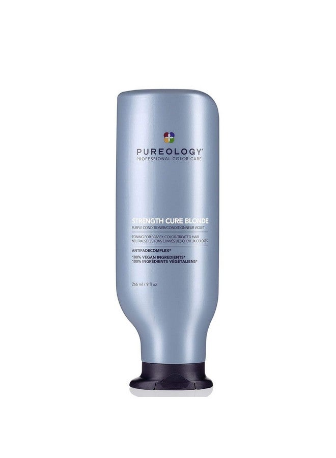 PUREOLOGY Strength Cure Blonde Purple Conditioner For Blonde & Lightened Colortreated Hair 9 Fl Oz - Image 1