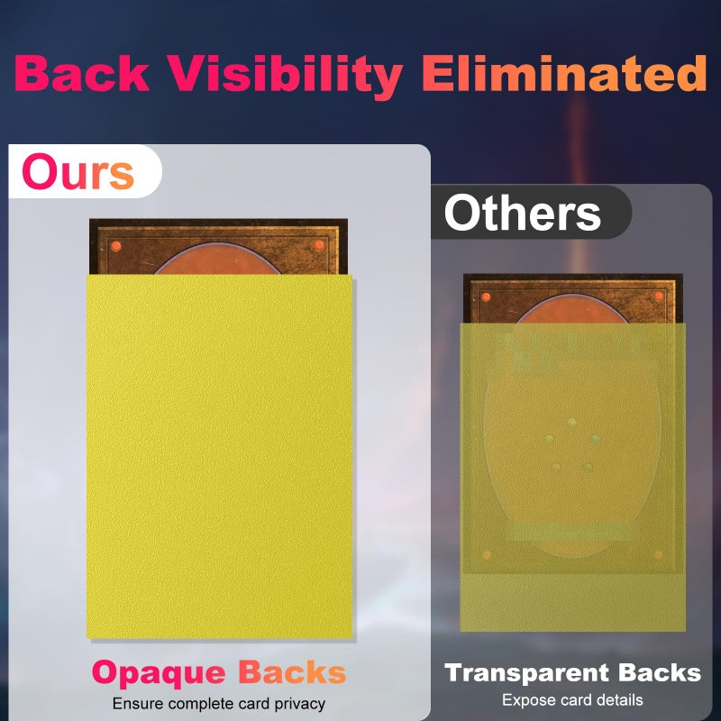 Proijeut 200 Pack Card Sleeves  Matte Dual Trading Card Sleeves With Opaque Back & Smooth Shuffle  Tear Resistant Card Protectors For Mtg  Tcg And Game Cards (Lightning Yellow) - Image 3