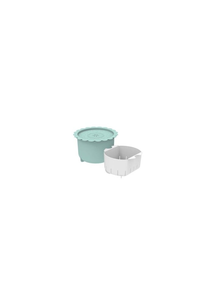 Biesse Plastic Multipurpose Pot For Microwave Color Light Green 2L  - Image 4