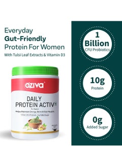 OZiva Daily Protein Activ for Women Protein Powder 120g Protein Probiotics Shatavari Energy Bone Health Hormonal Balance 300g Chocolate Pack 1  - Image 2