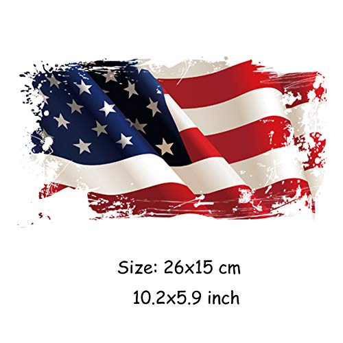 Adonisaon American Flag Iron on Patch Heat Transfer Stickers for Jackets Jeans T-Shirt Clothing Decorations Women Men Kids Large Patch Decal - Image 4