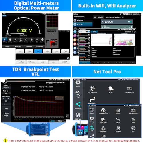 Rsrteng IPC-9800MOVTADHS Pro Full Features CCTV Camera Tester 8K 32MP IP Camera Tester 7-inch IPS Touch Screen Monitor CCTV Tester with 4K HD-TVI CVI AHD SDI Support DMM OPM VFL TDR Features POE HD - Image 4