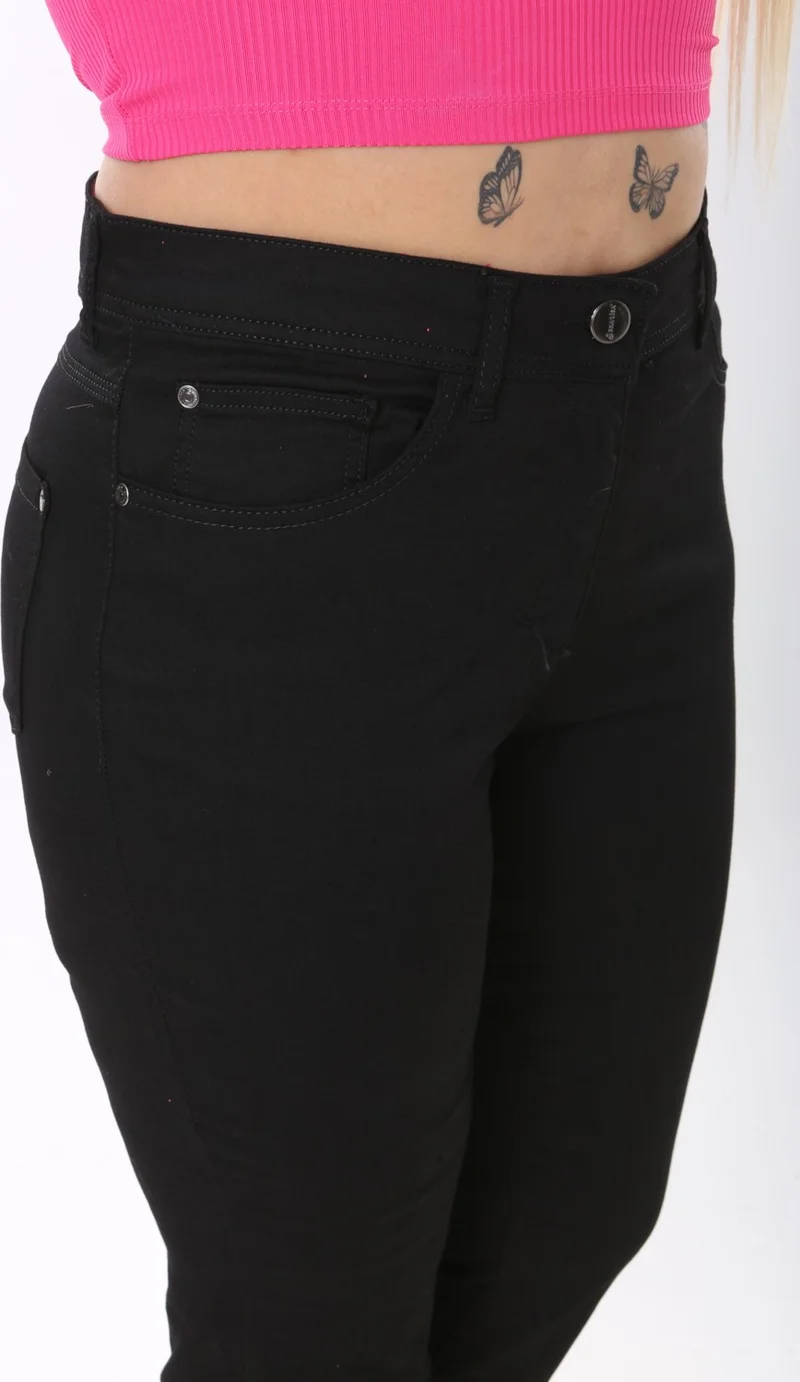 Era Lisa Flare Leg Lycra High Waist Canvas Plus Size Women's Trousers