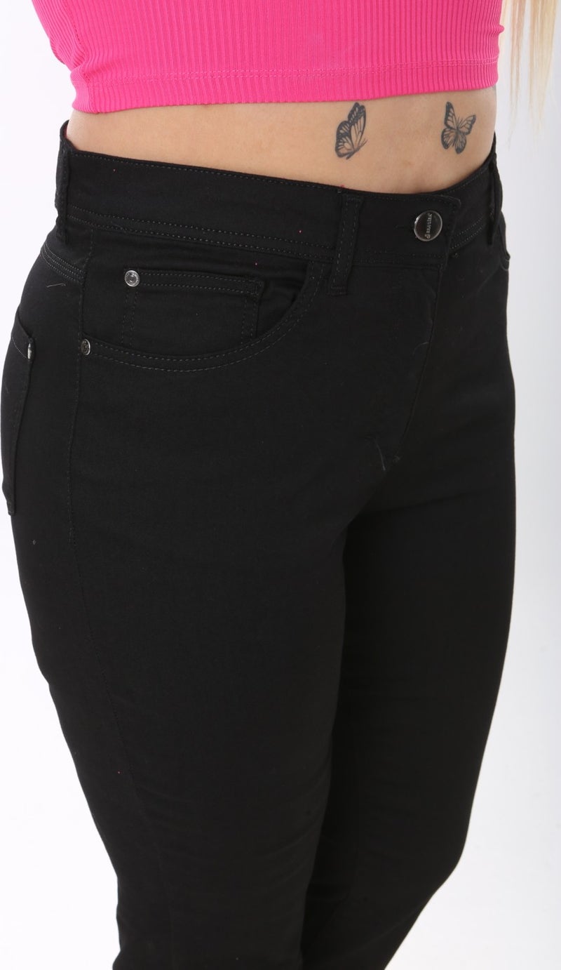 Era Lisa Flare Leg Lycra High Waist Canvas Plus Size Women's Trousers - Image 5
