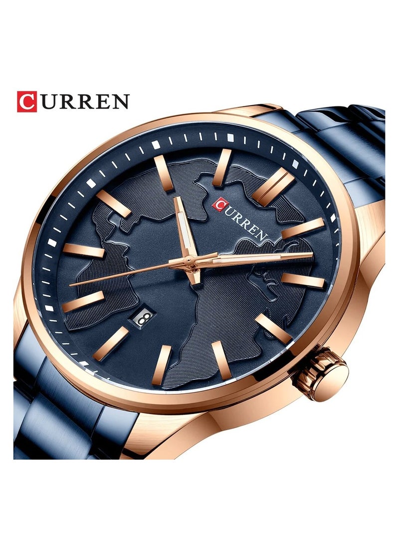CURREN CURREN 8366 Original Brand Stainless Steel Band Wrist Watch For Men  - Image 2