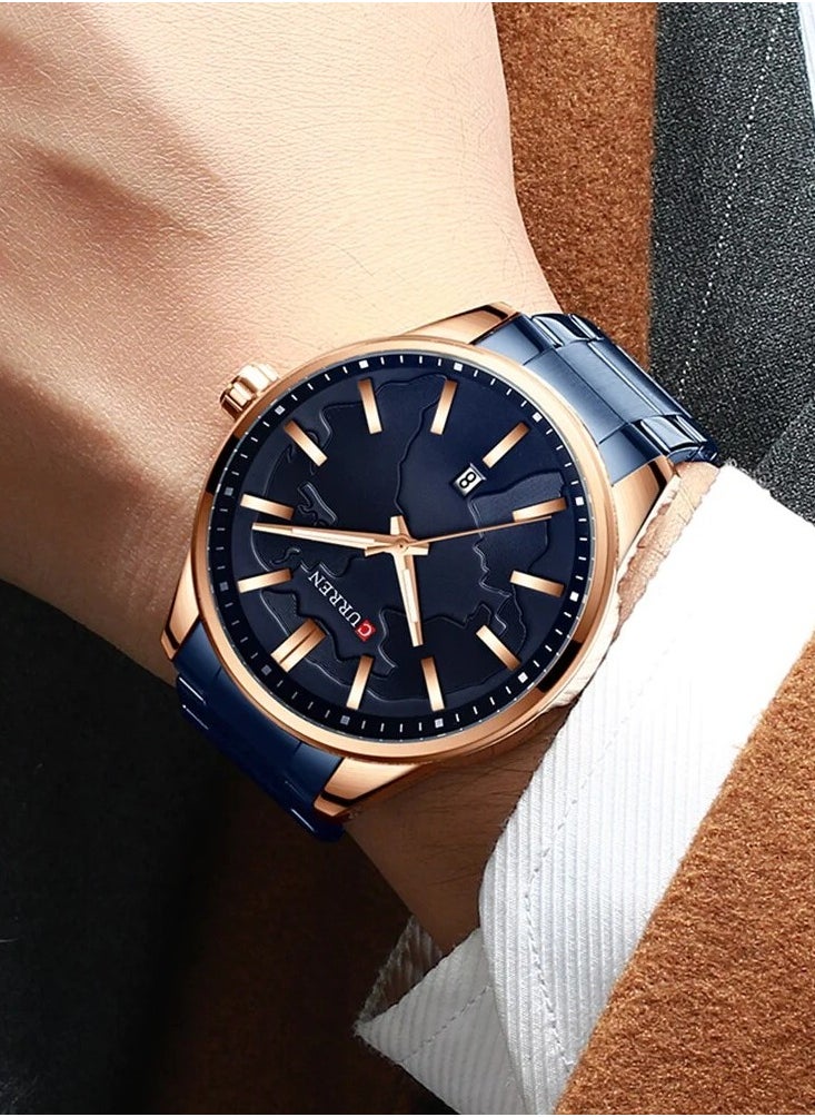 CURREN CURREN 8366 Original Brand Stainless Steel Band Wrist Watch For Men  - Image 3
