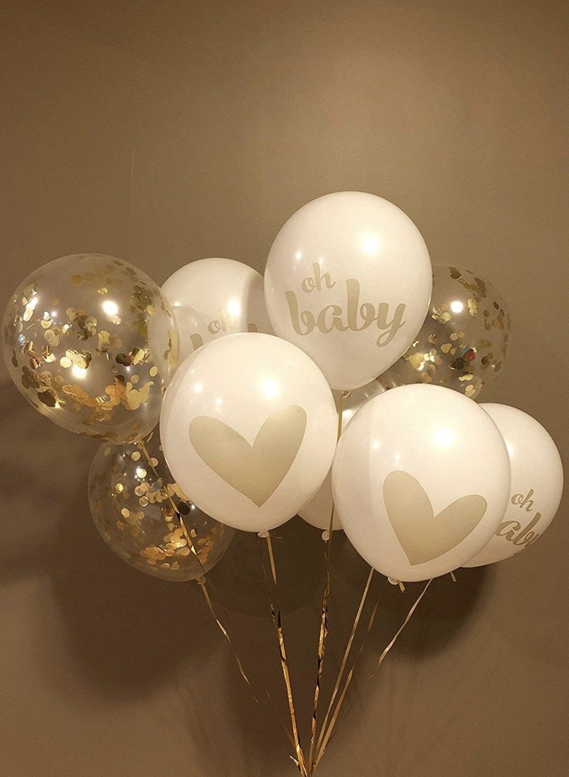 12 Inch Oh Baby Balloon Party Set Party Background Wall Decoration Balloon - Image 3