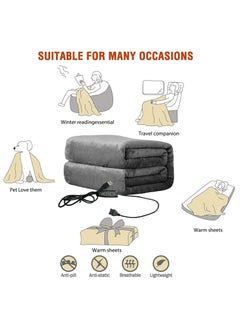 رو سيانل 76x150cmغطاء شال كهربائي بتقنية USB يمكن ارتداؤه، بطانية قابلة للارتداء بثلاث إعدادات للحرارة ومؤقت للاستخدام في المنزل أو المكتب  - Image 3
