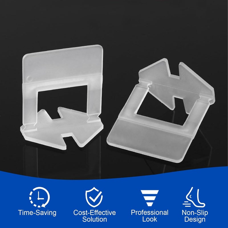 DGSL Tile Leveling System, 1000-Piece 1/8" Tile Spacers Clips Tile Tools, Tile Installation Tools for Professional Ceramic Tile and Stone Installation - Image 4