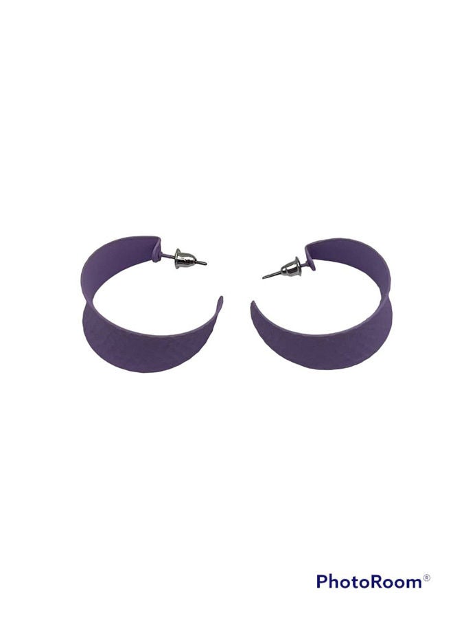 Bold Quirky Earring Of Fluffy Women's Accessories-Purple