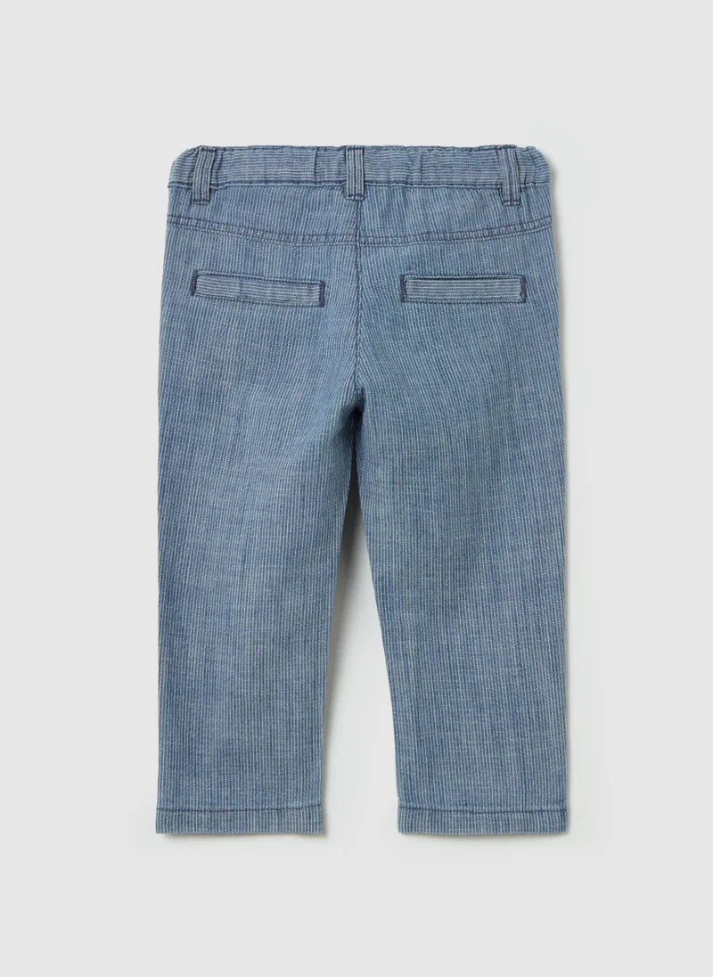 Ovs Pinstripe Cotton Trousers