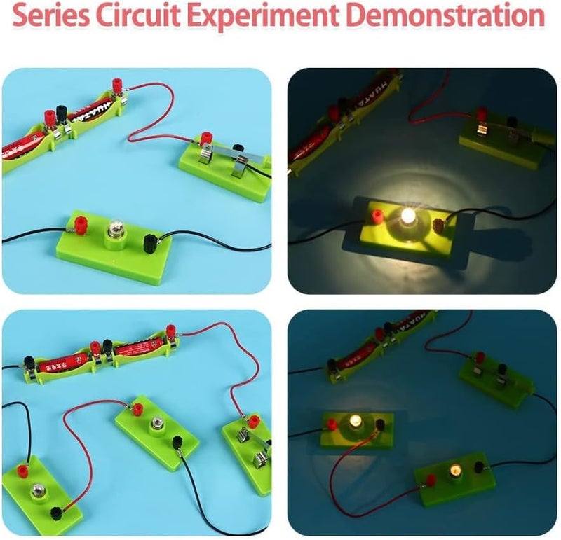 Excefore Anti topple design Circuit Kits Toys, Physics Electric Circuit Learning Starter Kit, Experiments Beginner Circuit Learning Project, Suitable for Junior Senior High School Students (Series Parallel Circuit) Multi-price design picks - Image 4