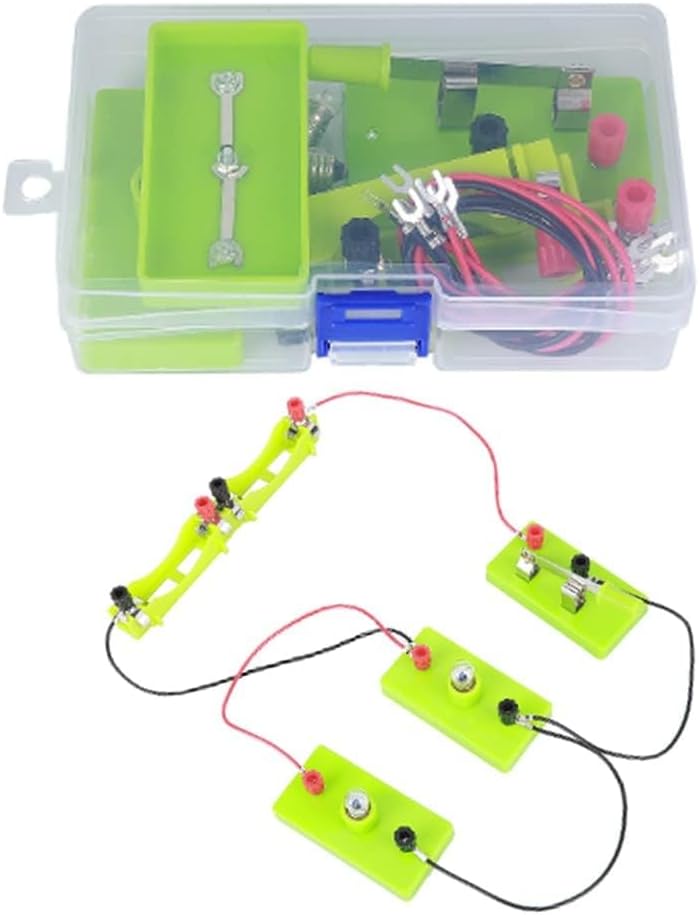 Excefore Anti topple design Circuit Kits Toys, Physics Electric Circuit Learning Starter Kit, Experiments Beginner Circuit Learning Project, Suitable for Junior Senior High School Students (Series Parallel Circuit) Multi-price design picks - Image 1