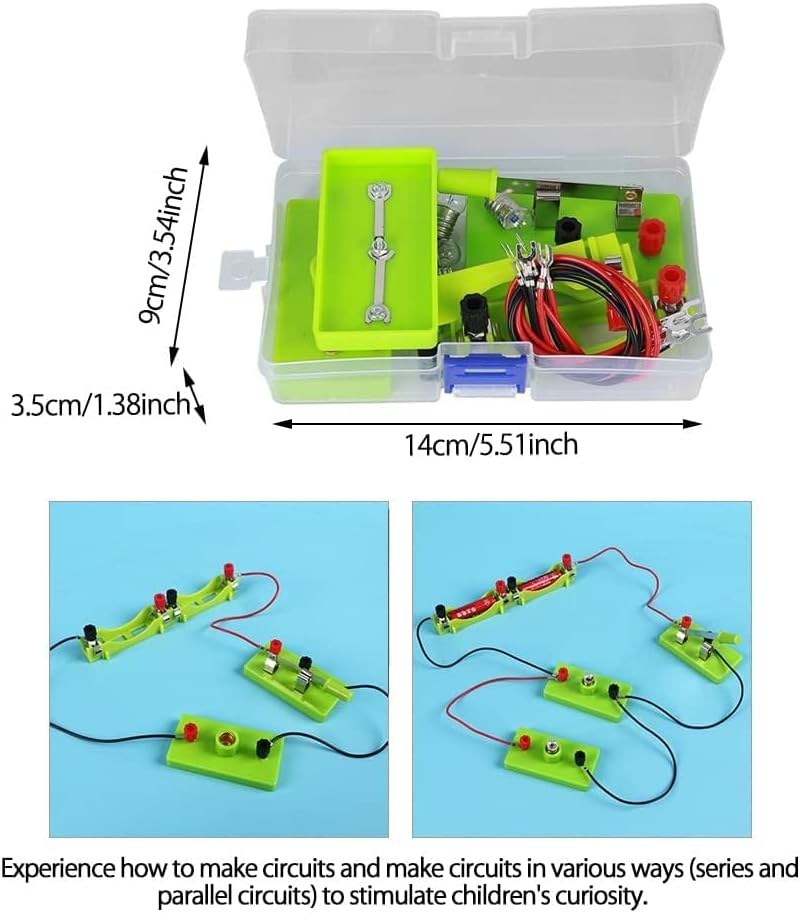 Excefore Anti topple design Circuit Kits Toys, Physics Electric Circuit Learning Starter Kit, Experiments Beginner Circuit Learning Project, Suitable for Junior Senior High School Students (Series Parallel Circuit) Multi-price design picks - Image 3