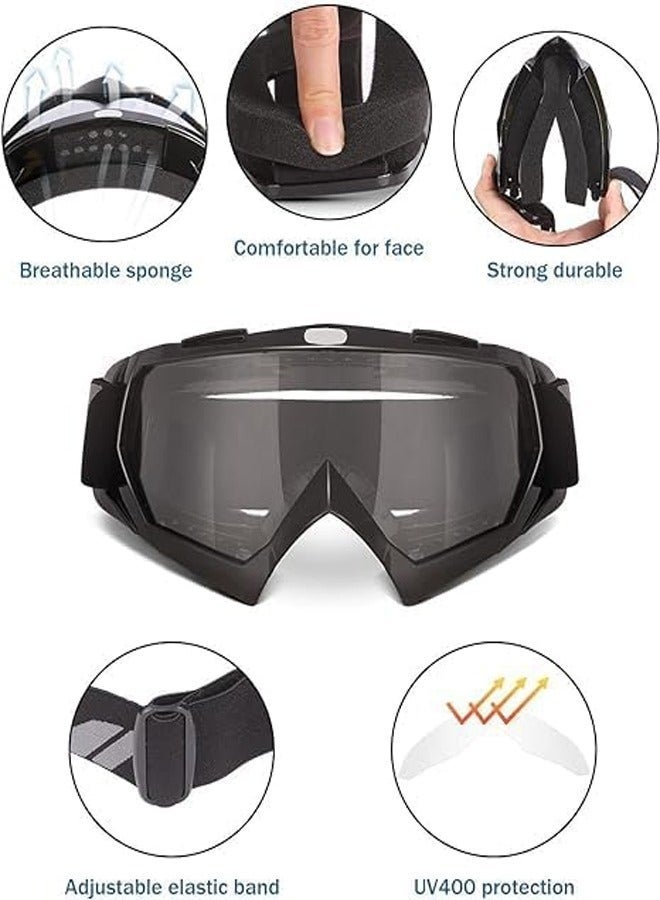 Arabest Adult Dirt Bike Goggles ATV Motorcycle Goggles for Youth Dirt Bike Goggles Windproof ATV Goggles Dust Proof Racing Goggles for Child Youth Teens Men and Women - Image 2