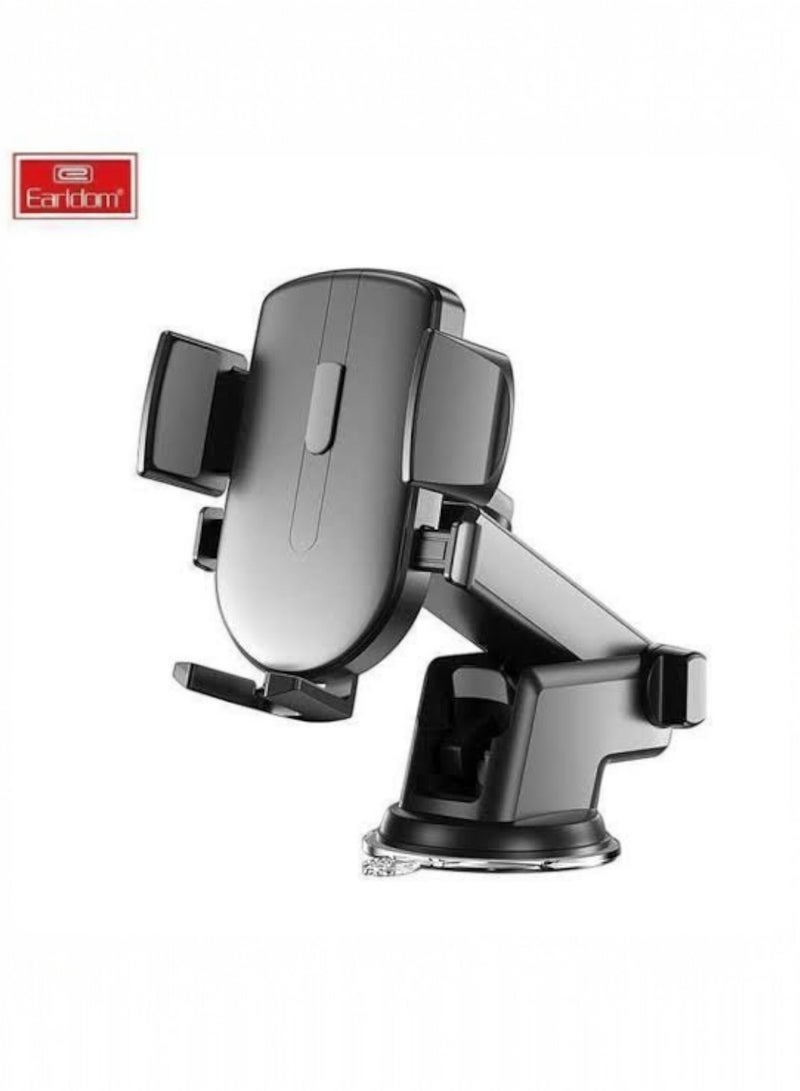 Earldom ET-EH93 Portable Car Phone Holder 360 Degree Rotation with Suction Cup for Windshield Dashboard Compatible with All Phones - Image 1