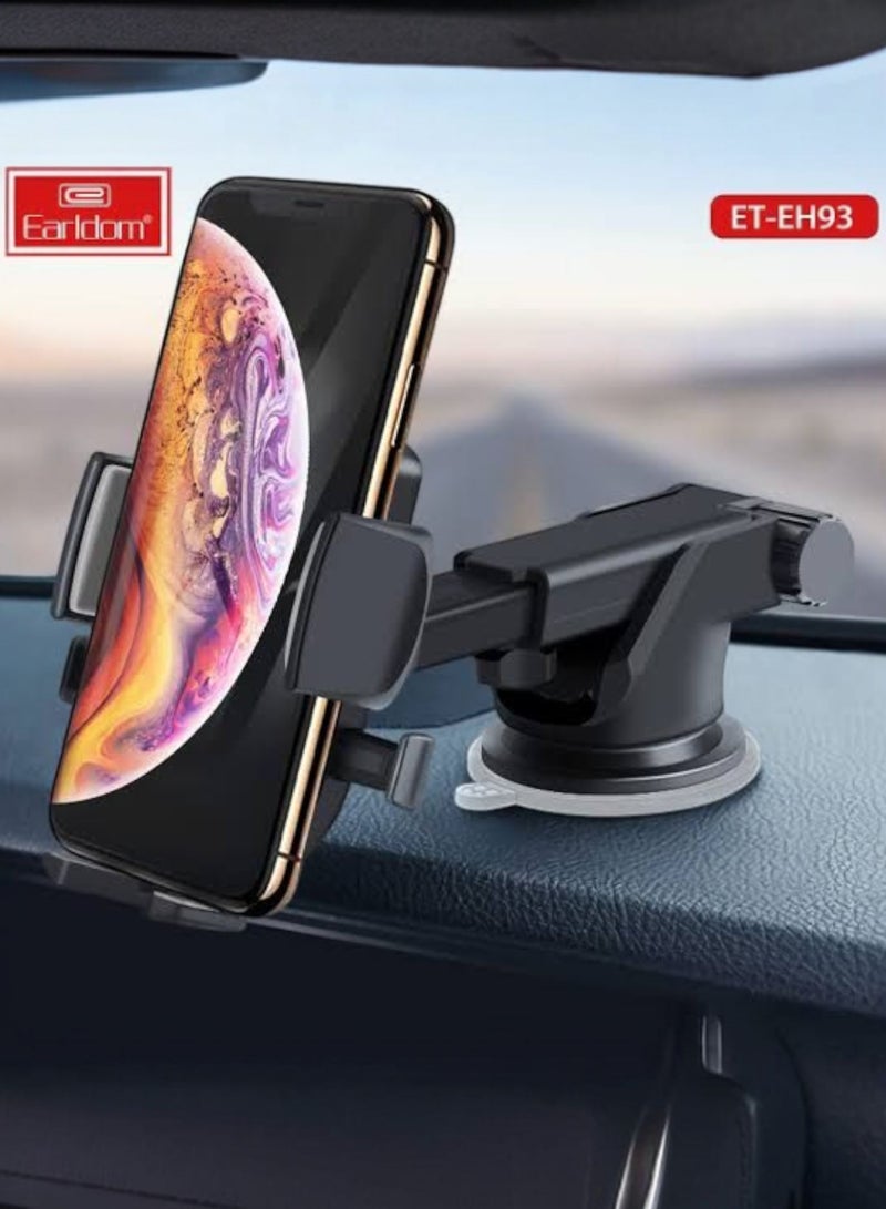 Earldom ET-EH93 Portable Car Phone Holder 360 Degree Rotation with Suction Cup for Windshield Dashboard Compatible with All Phones - Image 2