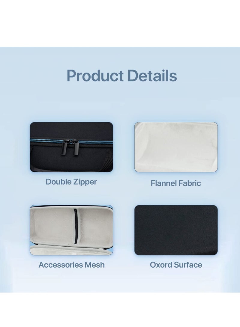 SYOSI Carrying Case for Samsung The Freestyle Projector Protective Case The Projector and Battery with Accessories EVA Portable Protect Box for Samsung Internal Partition Friction-Proof Black - Image 3