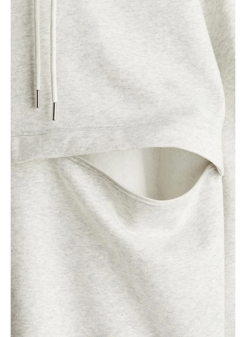 H&M Light grey marl MAMA Before & After Nursing hoodie for Women | Best Price UAE