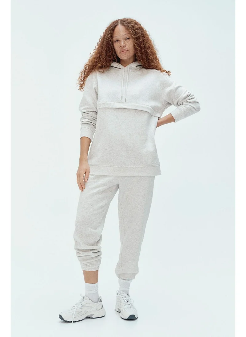 H&M Light grey marl MAMA Before & After Nursing hoodie for Women | Best Price UAE